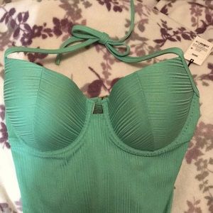Mint green Shade & Shore one piece bathing suit